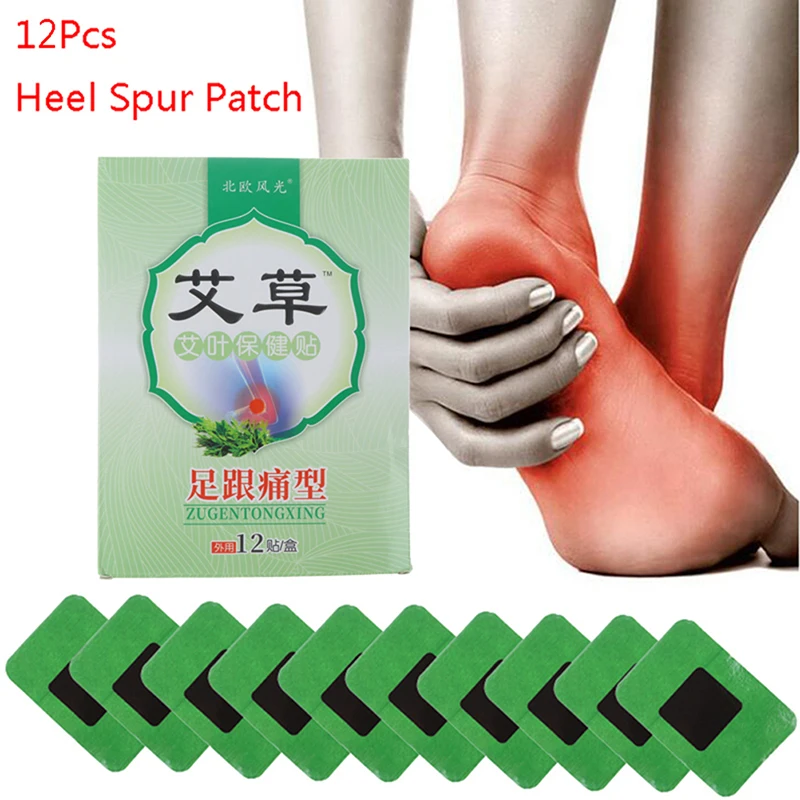 

12pcs/bag Herbal Bone Spurs Achilles Tendonitis Patch Heel Pain Plaster Pain Relief Patch Foot Care Treatment Patches