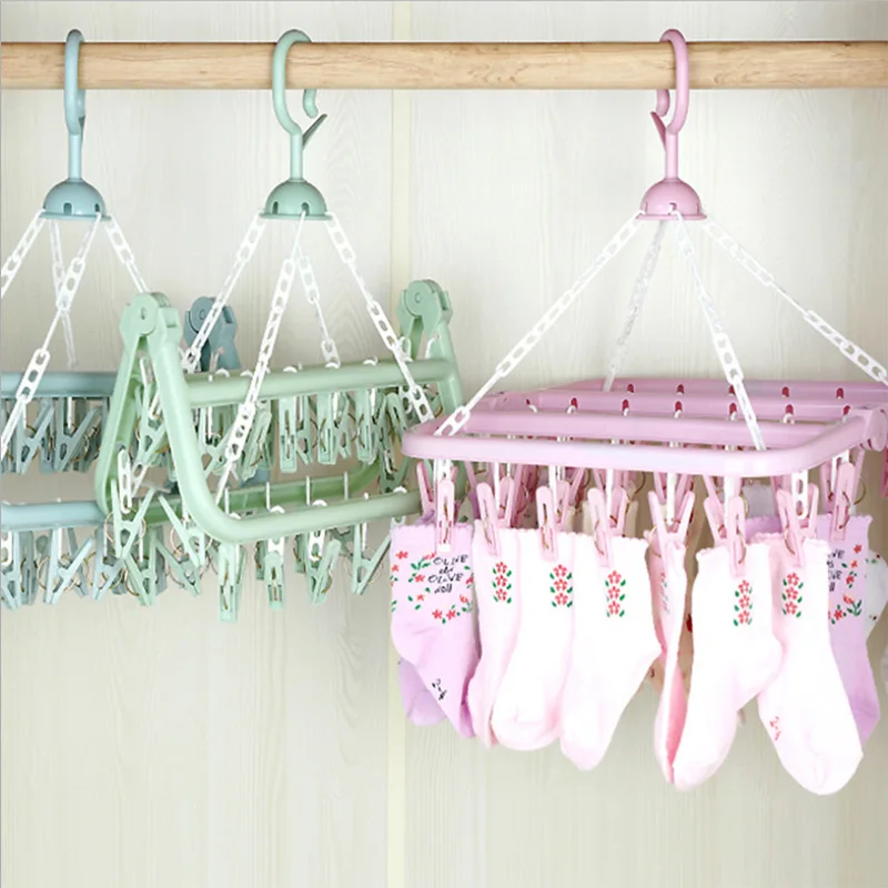 32/36 зажимы складная вешалка для одежды сушилка ветрозащитные носки Нижнее белье