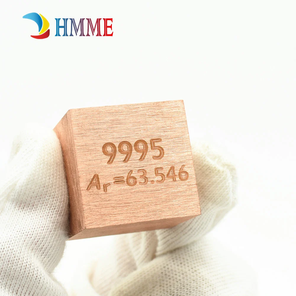 Медный куб 10 мм 25 4 кубической плотности 99.95% чистый для коллекции элементов учебы