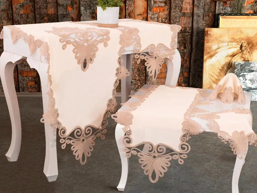 

Almina Linen 5 Piece Lounge Set Cream Cappucino