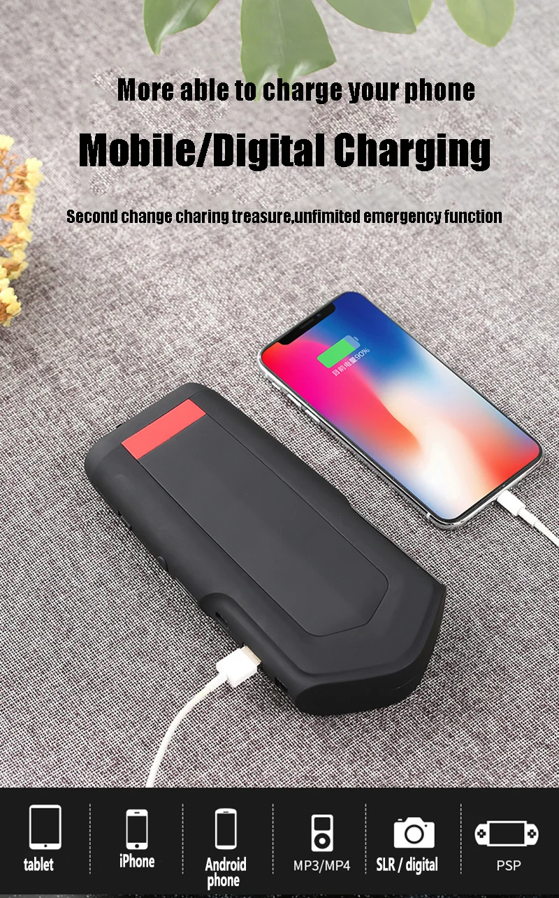 Портативное автомобильное пусковое устройство 12 В внешний аккумулятор для