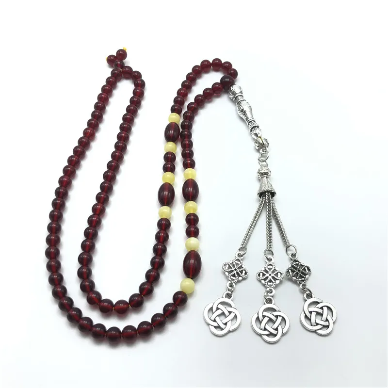 JunKang китайский узел металлическая кисточка четки браслеты молитва ожерелье