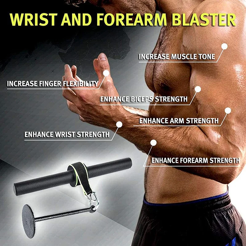 

Forearm Wrist Roller Exerciser, Wrist Roller & Forearm Roller for Training, Fitness, Arm Strength for Gym and Home