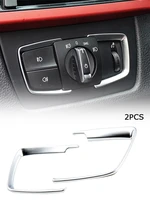 2pcs abs vehicle car headlight switch frame trim adjustment sticker decor for bmw m e34 e36 e60 e90 e46 e39 e70 f10 f20 f30 x5