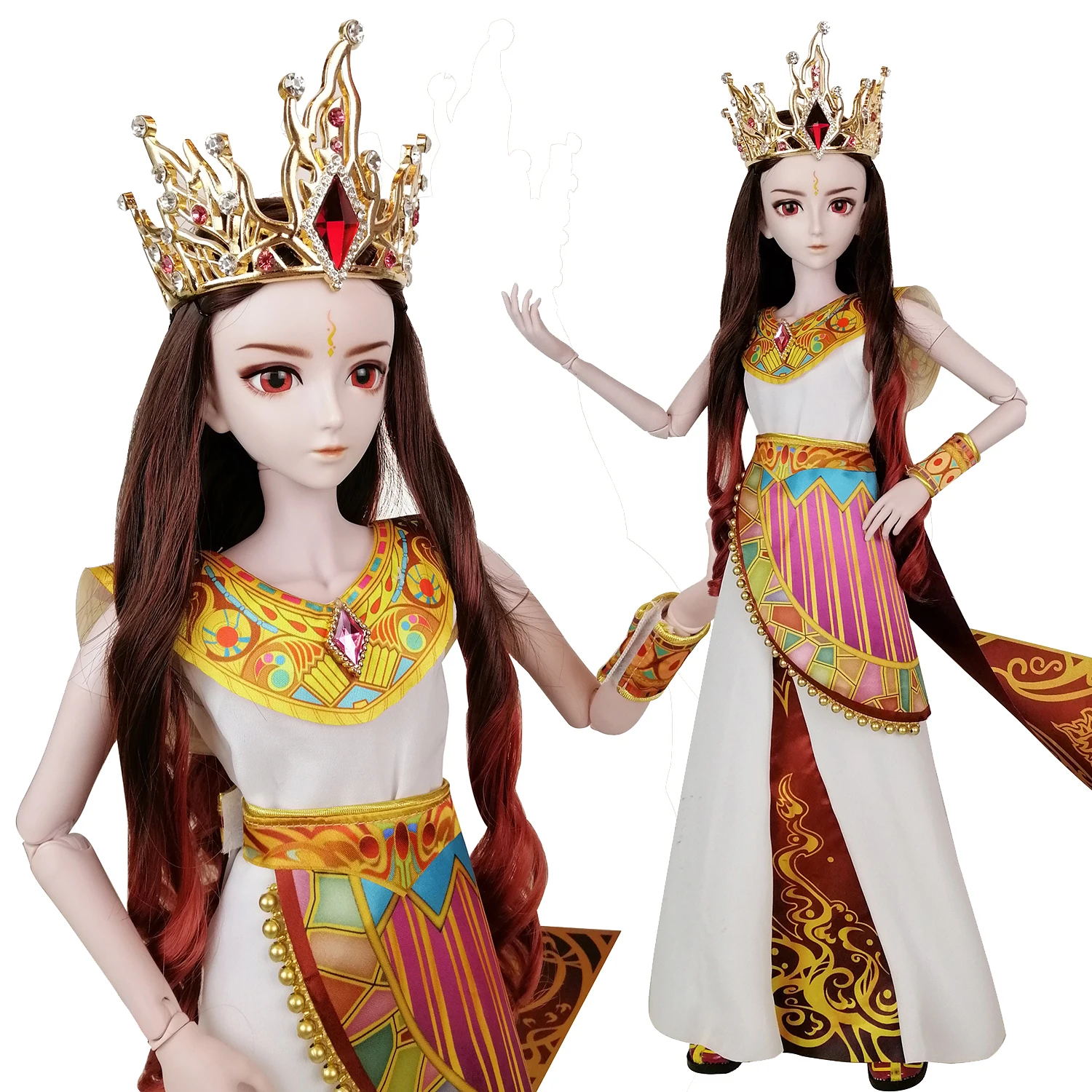 Шарнирная кукла EVA BJD 24 дюйма 1/3 60 см 20 Вулкан механическая шарнирная с полным