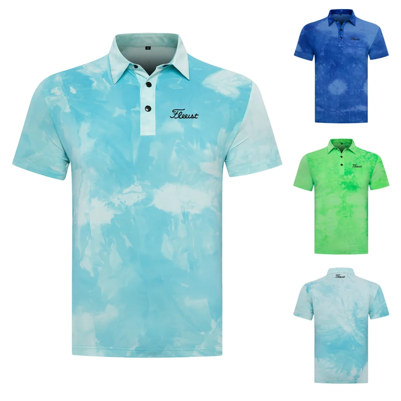  Multi-color  Summer Golf Clothing Men's Short-Sleeved T-shirt Quick-Drying POLO Shirt Casual Sports