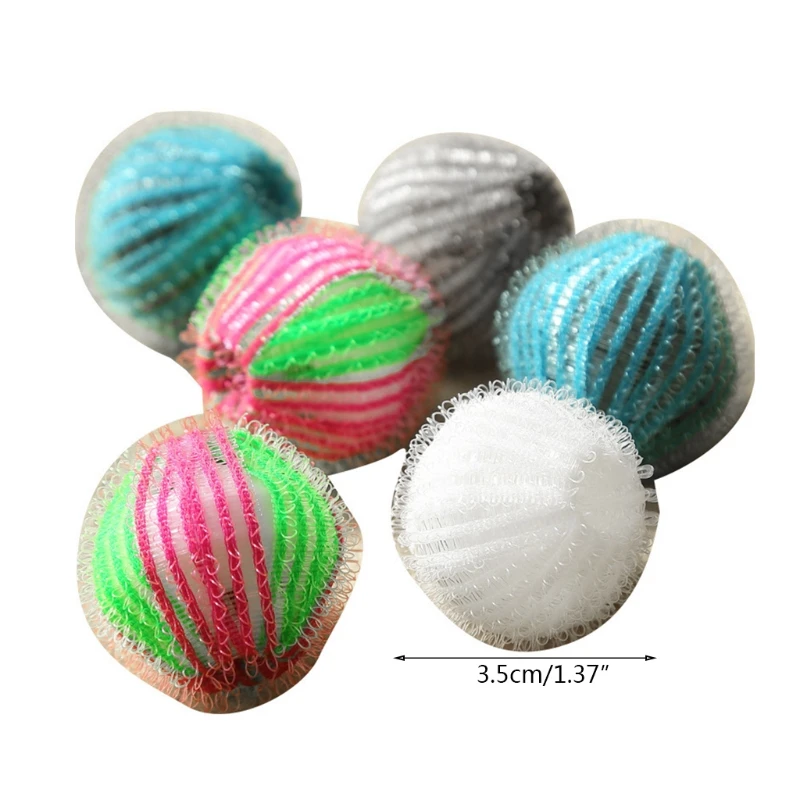 

6pcs household cleaning laundry ball decontamination washing protection sticky hair reusable portable laundry supplies