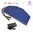 Литий-ионный треугольный аккумулятор 72 в 30 Ач 18650 BMS 20S, литий-ионный для 5000 Вт 3000 Вт, зарядка для горного велосипеда, скутера, мотоцикла 5 А