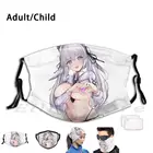 Многоразовая маска-шарф Я действительно люблю тебя, дорогой, фильтр Pm2.5, маска хентай, аниме Ecchi Oppai, огромная грудь, большие груди