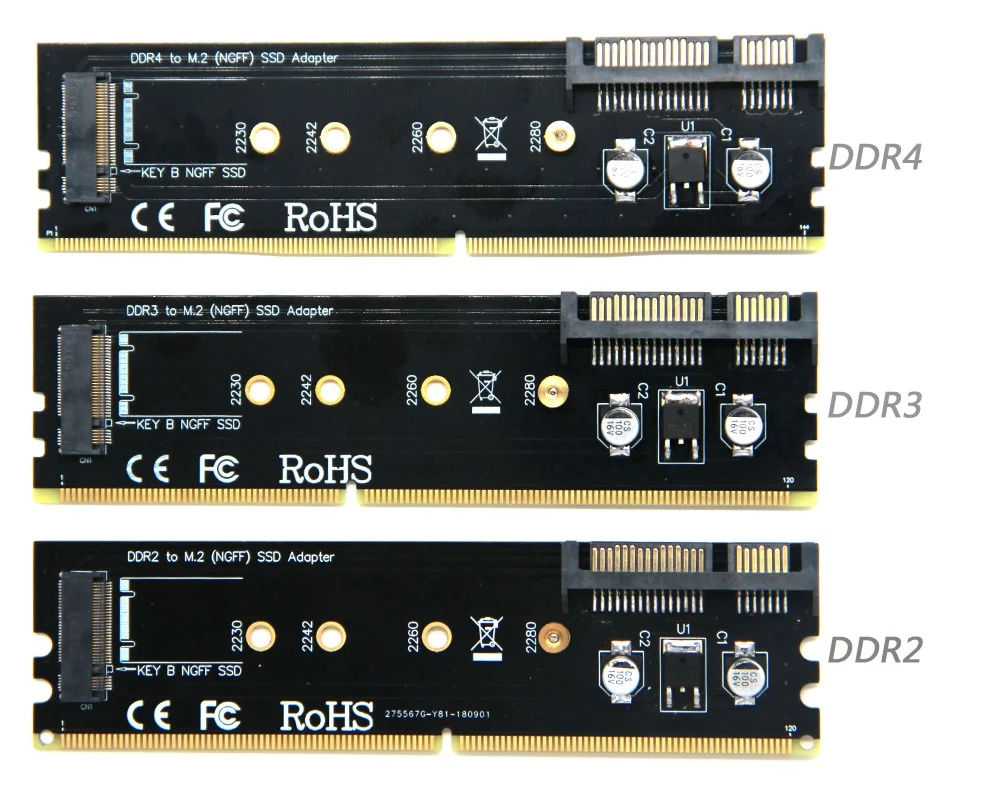 20 шт./лот SATA к M.2 (NGFF) адаптер карты DDR памяти слот для SSD B Key Адаптер платы|Платы