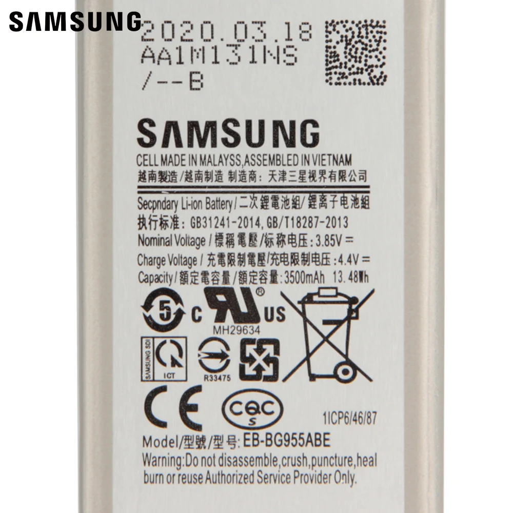 Samsung оригинальный сменный аккумулятор EB-BG955ABA для GALAXY S8 + G9550 G955 SM-G9 SM-G955 плюс S8Plus