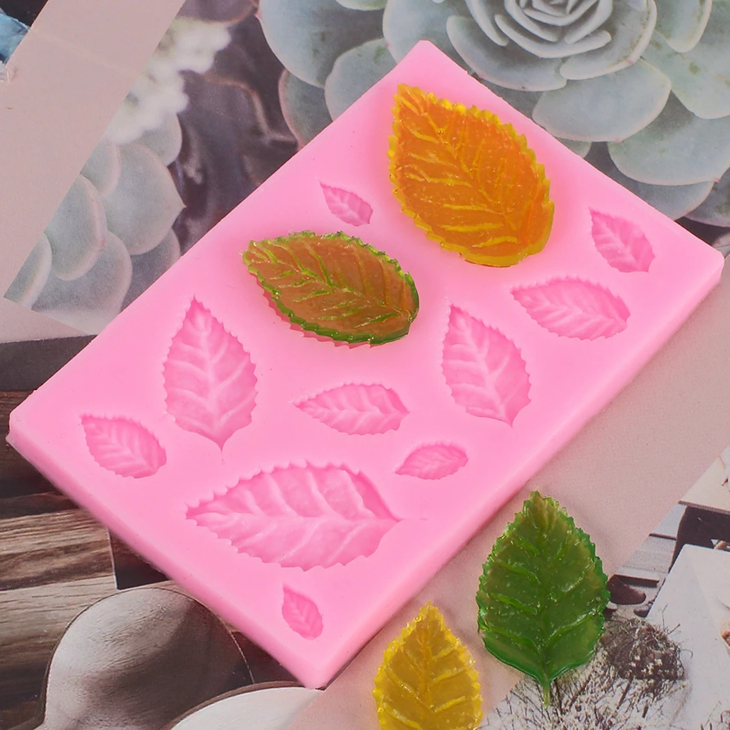 

New 3D Leaf Silicone Molds Fondant Craft Cake Candy Chocolate Sugarcraft Ice Pastry Baking Tool Mould Soap Mold Cake Decorator
