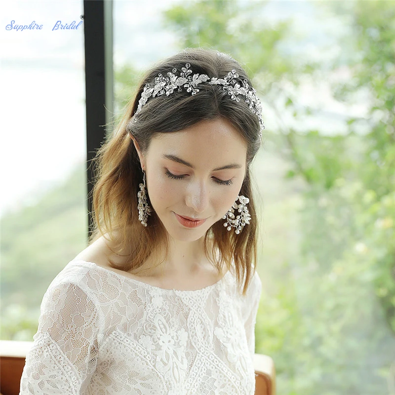 

Аксессуары для волос, серебро/розовое золото, высокое качество, Кристальные стразы, ободки для волос, свадебные украшения для волос, сплав, с...