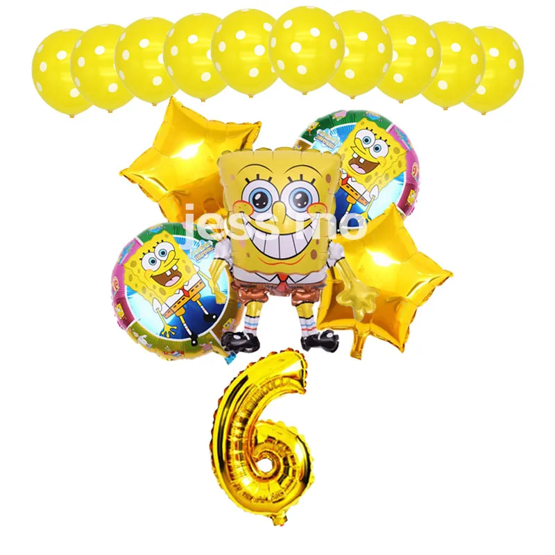 Шаровары с рисунком Губка Боб воздушные шары детский воздушный шар для вечеринки