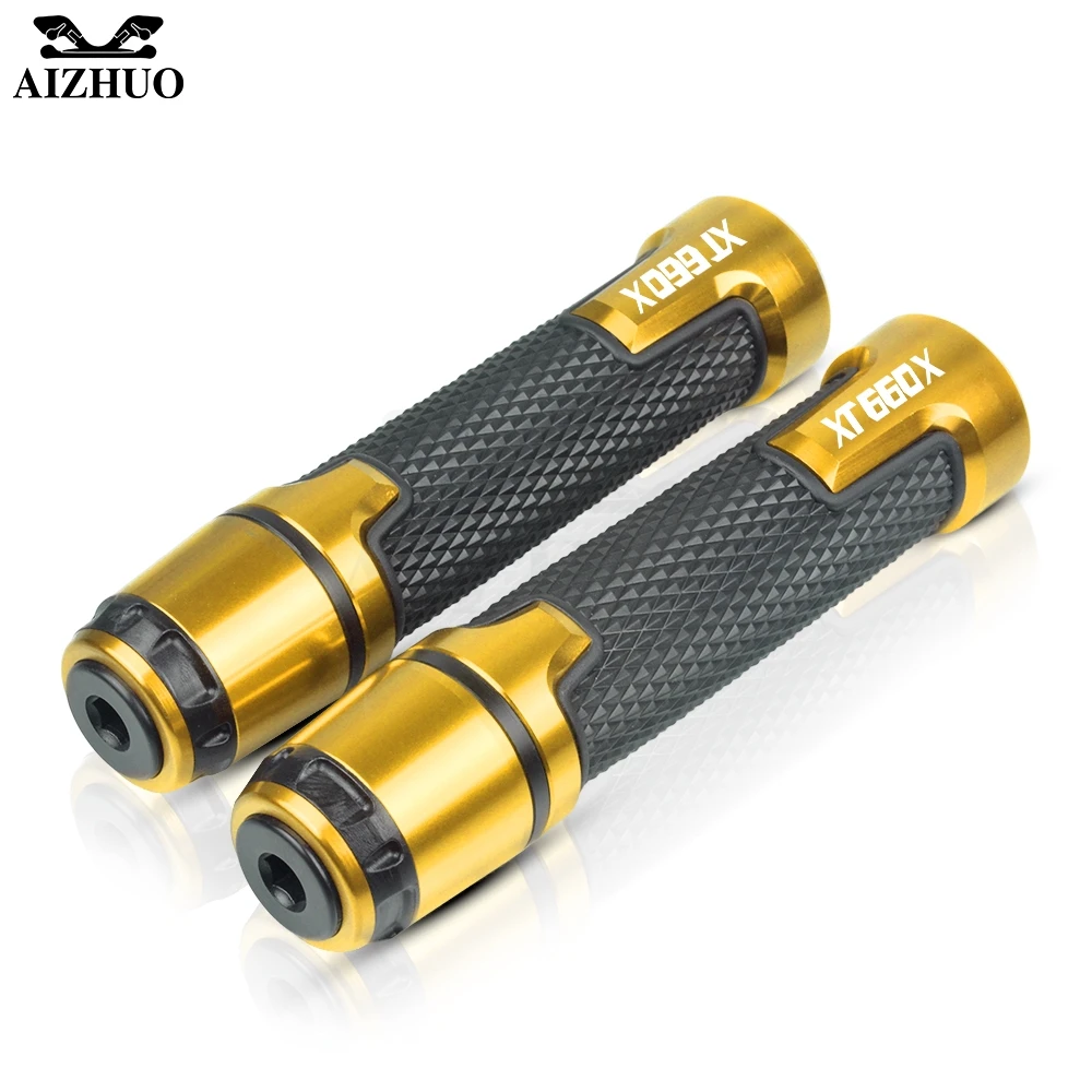 gold Motorcycle Grips Handle Grips Brake Clutch Levers For YAMAHA XT660 XT 660 XT660X XT660/X/R/Z 2004- 2013 2012 - Color: gold