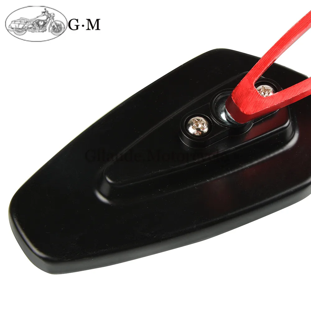 Универсальные мотоциклетные скутеры Алюминиевые черные боковые зеркала заднего