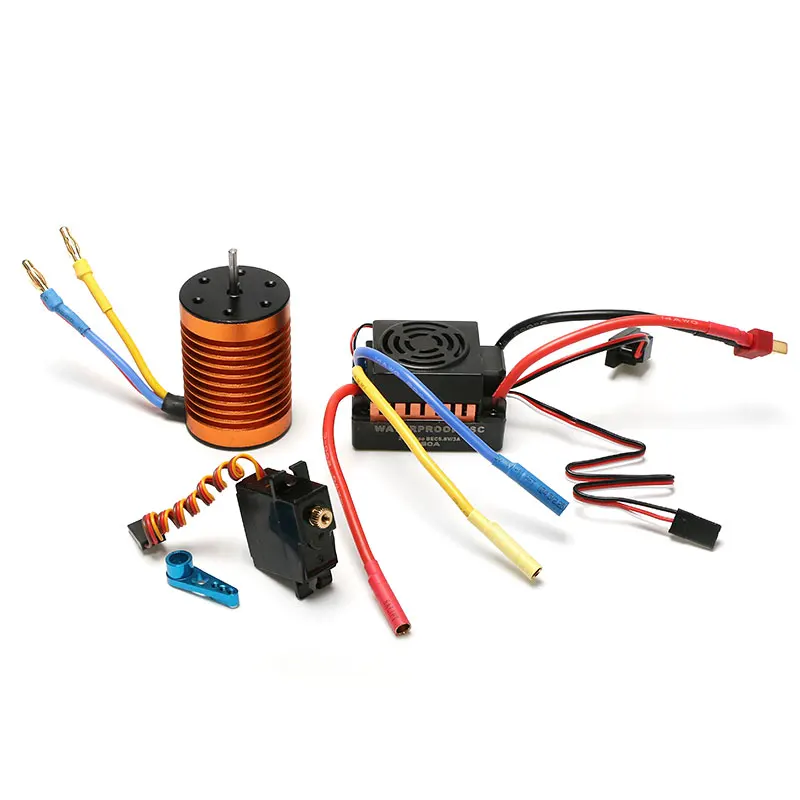 

Brushless Upgrade Kit Motor ESC Receiver Remote Controller Servo Set for WLtoys 144001 A959 A959-B RC Car Upgrade Parts