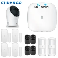 upscale chuango 400 lte wifi 4g gsm alarm system smart home burglar alarm system with smokegaspir detector