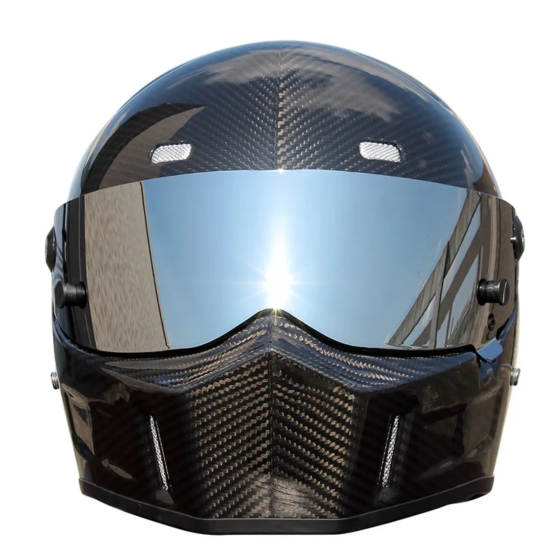 Шлем для мотокросса из углеродного волокна полнолицевой картинг мотоциклетный