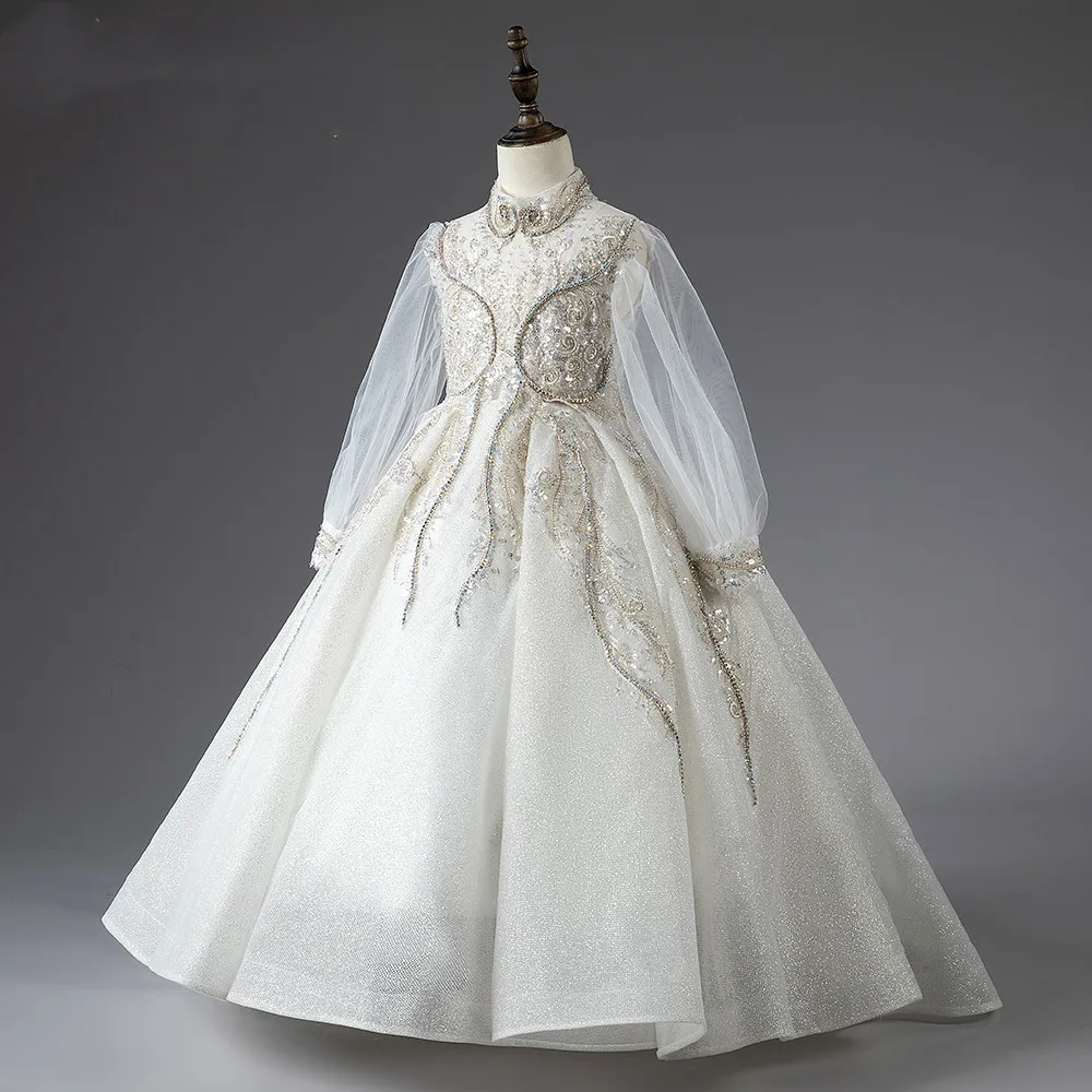 Эксклюзивное платье для девочек платья с цветами детская одежда свадебной