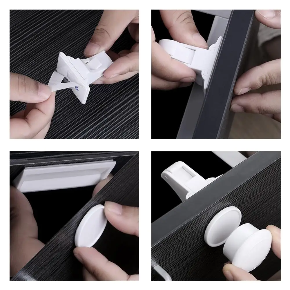 10 замки 2 клавиши Магнитный шкаф безопасности на шкафы от ребенка защиты детей