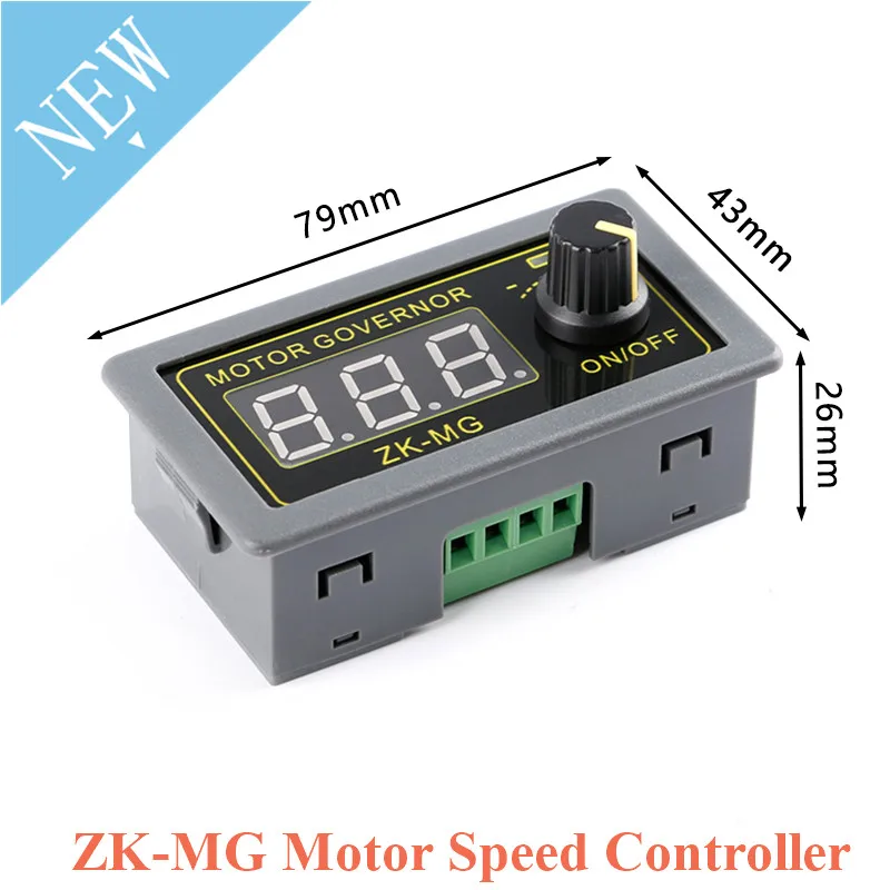 

DC 5-30V 12v 24v 5A DC Motor Controller PWM Adjustable Speed Digital display encoder duty ratio frequency MAX 15A ZK-MG