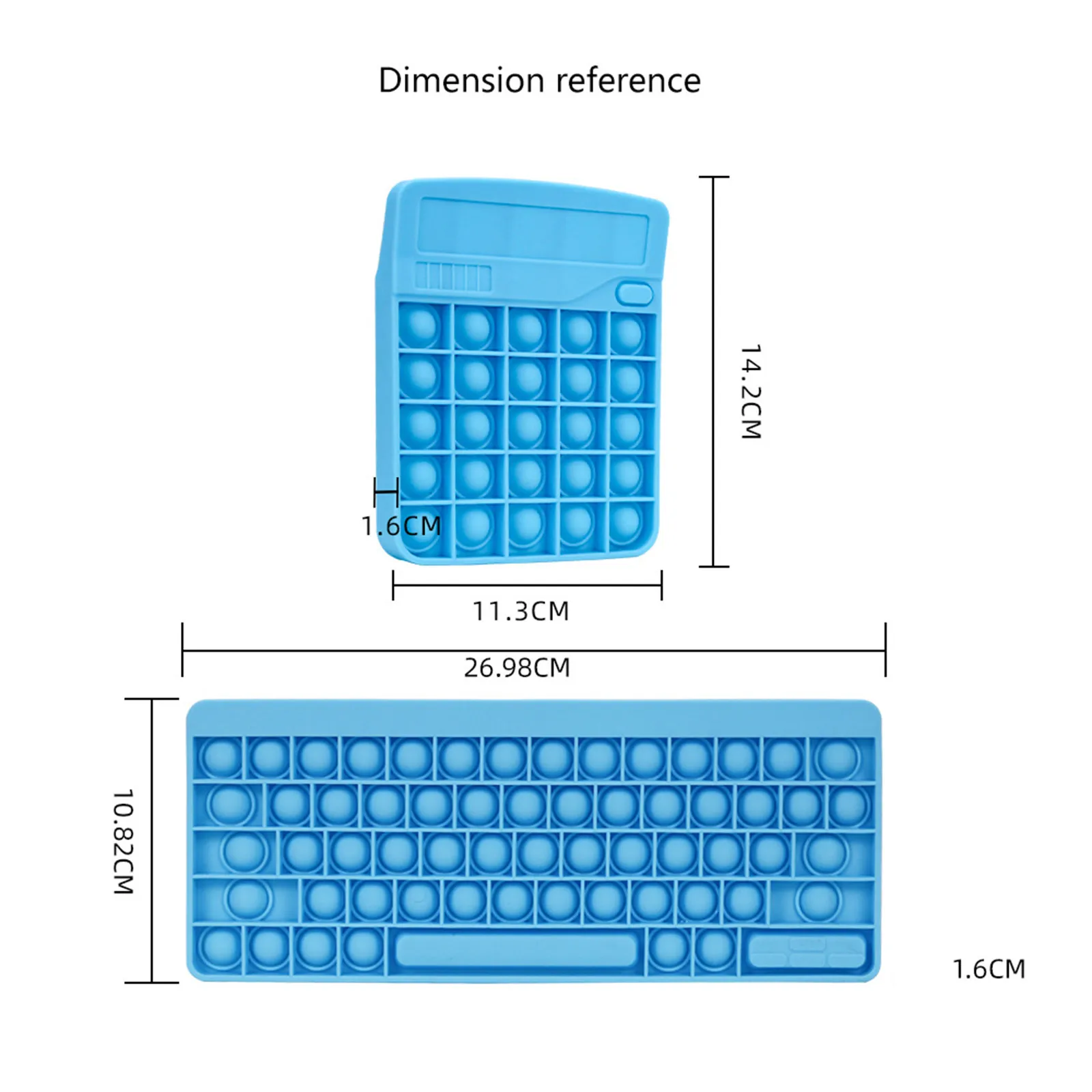 Toy Rainbow Keyboard Shape Jumbo Sensory Toys Calculator Combination Set Silicone Autism Stress Anxiety Reliever For Kids Adults | Игрушки и