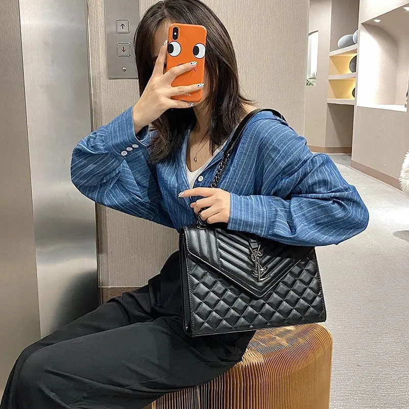 

2020 Women's bag new 2020 new live style rhombus small fragrant wind 100 network red person single shoulder satchel underarm bag