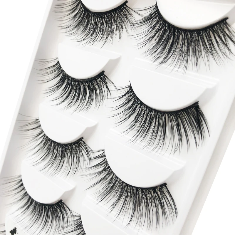 

Best Seller FG Series 5 Style 5 Pairs Handmade 3D Mink Eyelashes False Eyelashes Full Strip EyelashesPrivate Label