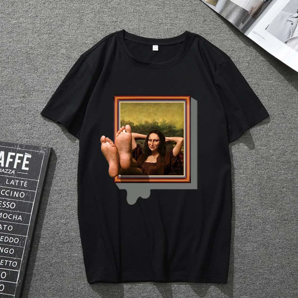 

Men's and Women's T-shirt Black Short-sleeved Personalized Printing Tops Japanese Casual Men's and Women's Comfortable Tops