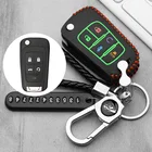 Светящийся кожаный чехол для автомобильного Брелока Для Buick Lacrosse, Chevrolet Camaro, Cruze, Equinox, Impala, GMC, Terrain