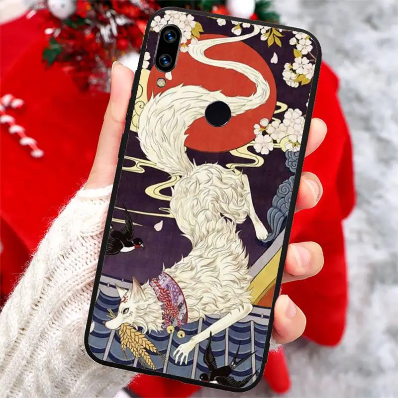 

Emboss Fox Dragon animal Phone Case For Xiaomi Redmi note 7 8 9 t k30 max3 9 s 10 pro lite