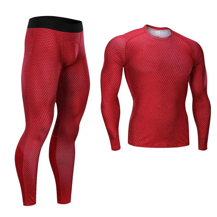 

2019 rashguard MMA compression clothing suit Tops & Tees base layer leggings men thermal underwear Bodybuilding crossfit T-Shirt