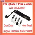 Заводская разблокированная материнская плата для iphone 7 Plus 32 Гб 128 ГБ 256 ГБ, оригинальная материнская плата для iphone 7 Plus сбез Touch ID