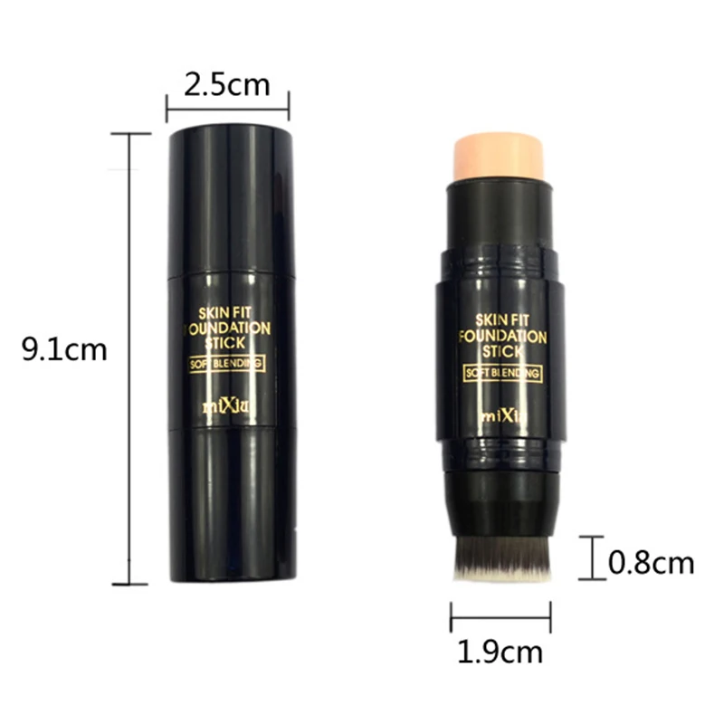 4 цвета консилер для лица Палетка двойная головка основа палочка Основа щетки