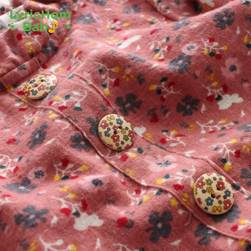 

LyricHom Baby Cotton Floral Dress Elegant Girls Dress Long Sleeve Casual Kids Clothings Winter Girls Clothings Baby Party Dress