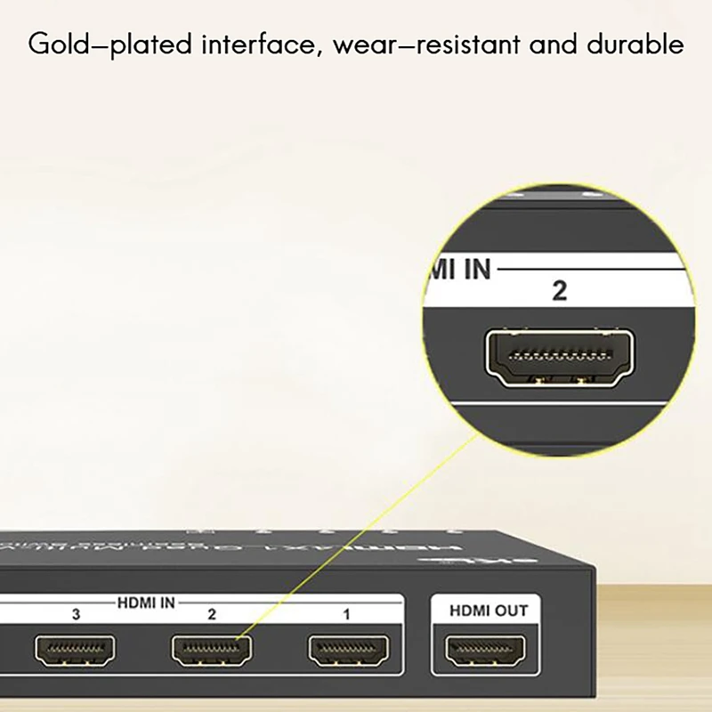 

EKL VS04 Screen Splitter 4 in 1 Out Seamless Switch DNF Brick Moving 4-Way Splitter Hdmi Split Screen-US Plug