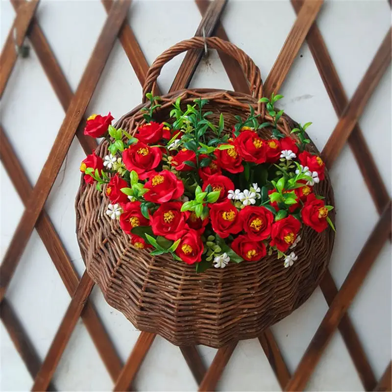 Искусственные цветы настенная корзина настенные подвесные горшки для растений