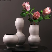 nordic ceramic vase ornaments hand painted large round mouth creative exhibition hall living room art decoration furnishings