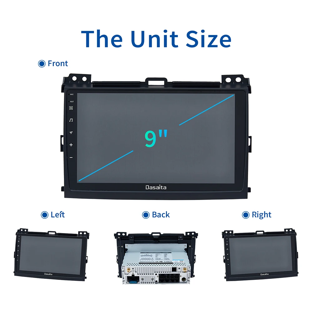 Dasaita Android 10 0 DSP 1din автомобильное радио для Toyota Prado 120 2004 2005 2006 2007 2008 2009 9 &quotIPS Scree