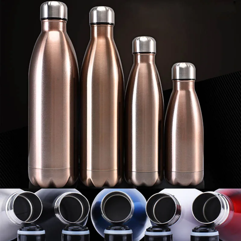 Металлическая бутылка для воды 1 шт. популярная колба высокой емкости Лидер