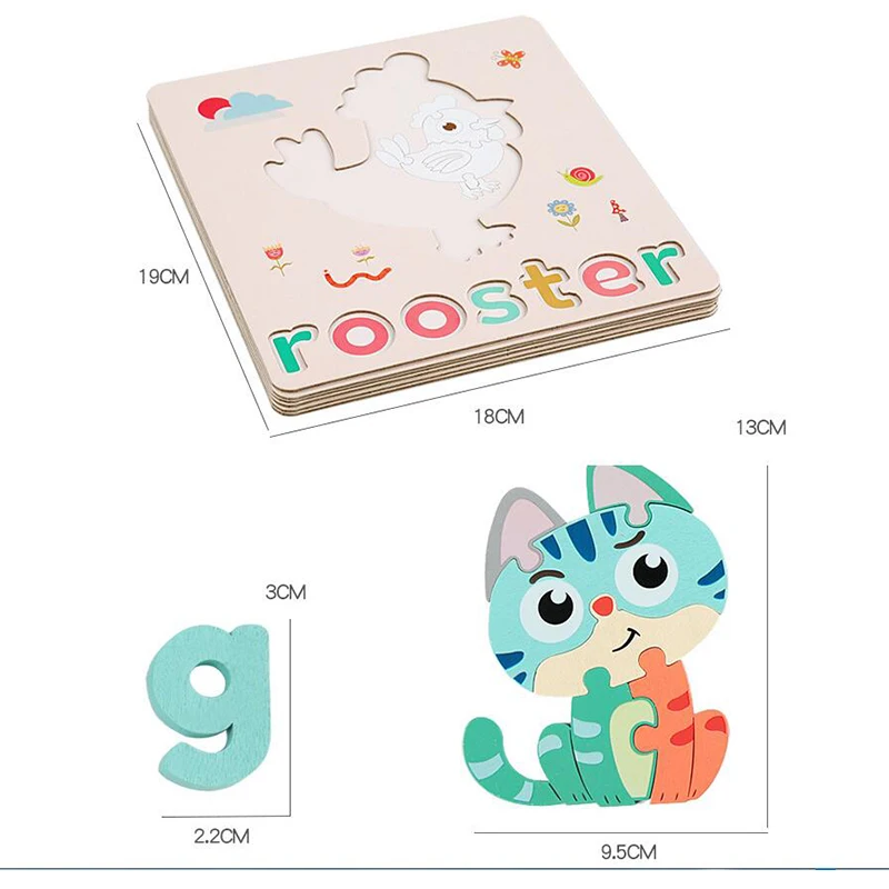 

Wooden Puzzle Word Spelling Game English Letters Early Teaching Vocabulary Exercise Practice Toys Educational Tools Cognitive