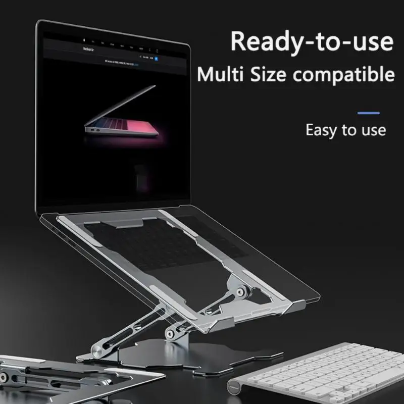 

Folding Cooling Notebook Computer Stand Aluminum Alloy Desktop Riser Stand Portable Non-slip Desktop Laptop Holder