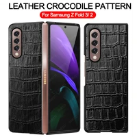 z fold 3 5g case luxury genuine leather for samsung galaxy fold 2 3 case high quality shockproof back cover fundas capa
