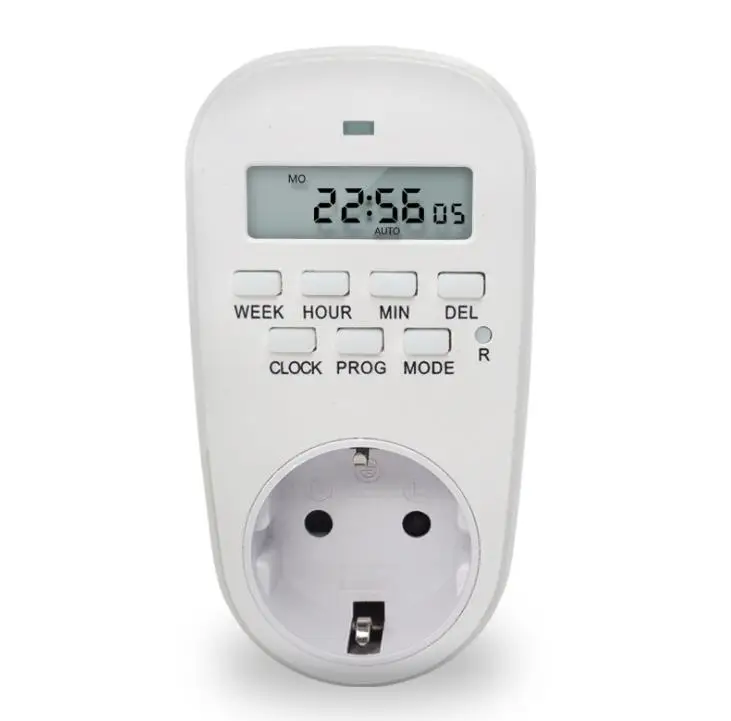 

50pcs EU Plug Outlet Electric Digital Socket with Timer Socket Timer Plug 220V Time Control 7 Days Programmable Timer Switch SN