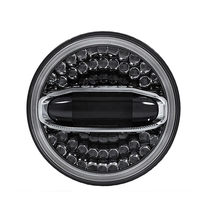 

7inch LED Motorcycle Headlight 108W with White Amber Turn Signal Halo Angel Eyes for Jeep Wrangler JK Harleys Motorcycles