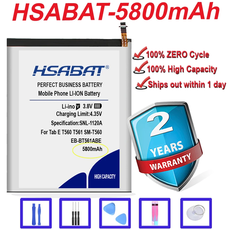 Аккумулятор для Samsung GALAXY Tab E T560 T561 5800 мач в наличии серии EB BT561ABE