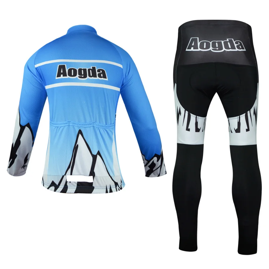 Aogda 2019 Pro Long Sleeve Cycling Clothing Men Summer Bike Uniform Bicycle Clothes Breathable Jersey Set | Спорт и развлечения