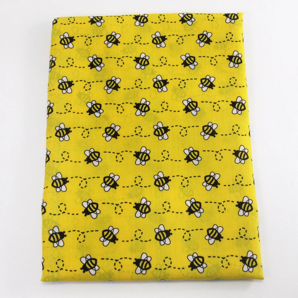 

50*145cm Owl Flower Print Polyester Cotton Fabric for Tissue Kids Home Textile for Sewing Doll Wedding Dress Curtain,1Yc9122