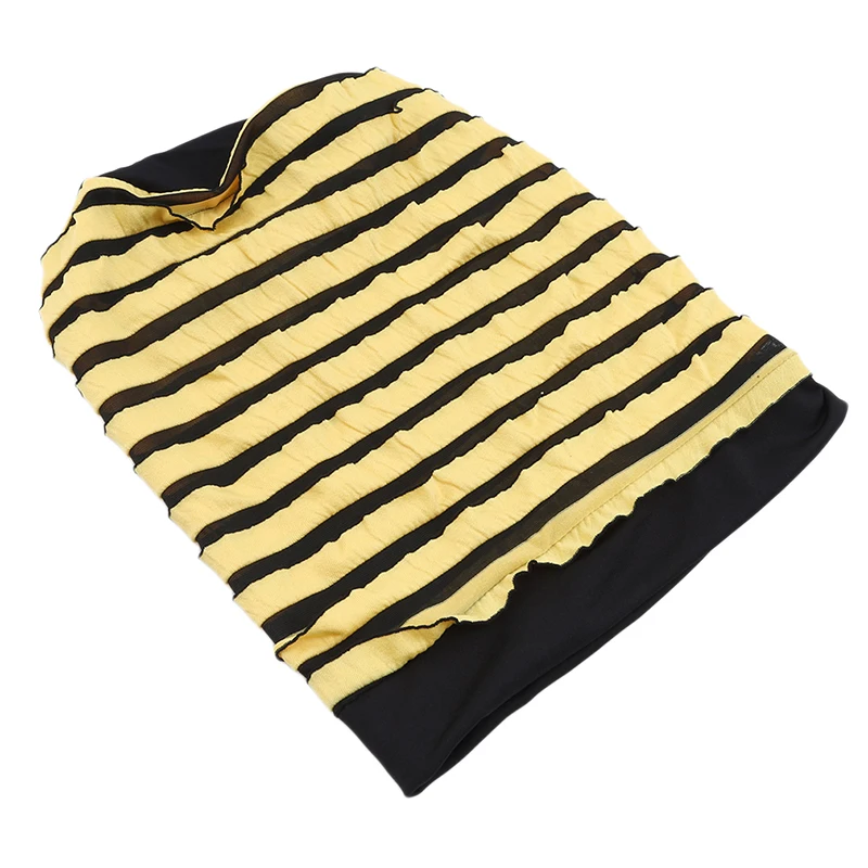 

New Female Simple Cute Turban Cap Wrinkle Muslim Ruffle Tripe Scarf Chemotherapy Hat Beanies Headwear For Women